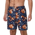 thumbnail image 2 of Balery Cute Foxes Mens Swim Trunks Swim Shorts for Men Quick Dry Inseam Beach Shorts with Compression Liner Pocket-Small, 2 of 9