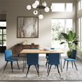 thumbnail image 2 of Baylor Chaise de Salle à Manger Mid-Century Modern (Ensemble de 2) en Velours Bleu, 2 of 8