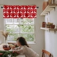 thumbnail image 6 of Red Christmas Elk Kitchen Valances for Windows 60x18 Inch Kitchen Curtains Valances Rod Pocket Xmas Deer Snowflakes Winter Holiday Bathroom Window Valances for Window Treatment Decor, 6 of 6