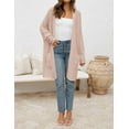 thumbnail image 4 of Women's Fall Long Batwing Sleeve Open Front Chunky Knit Cardigan Sweater, 4 of 19