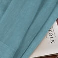 thumbnail image 6 of PrimeBeau Semi Sheer Linen Curtains Light Filtering Grommet Draperies, 52" x 96" , 2 Panel Set, Turquoise, 6 of 8