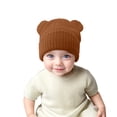 thumbnail image 4 of Krdevn Baby Knit Winter Hat with Bear Design Stretch Soft Warm for Toddler Boys Girls Cold Weather Beanie,One Size, 4 of 9