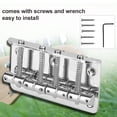 thumbnail image 4 of Puente de Guitarra de 80 mm, Puente Rígido de 4 Cuerdas, Pieza de Cola de Metal, Puente para Bajo Eléctrico, Puente de Carga Superior Fijo de Cola Dura para Guitarra Eléctrica, 4 of 8