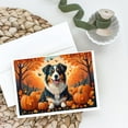thumbnail image 2 of Australian Shepherd Terrier Fall Greeting Cards and Envelopes Pack of 8 7 in x 5 in, 2 of 3