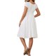 thumbnail image 3 of INSPIRE CHIC Vestidos de Maternidad para Mujeres con Cinturón Boho de Manga Corta Verano Iglesia Pequeño Blanco, 3 of 6