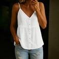 thumbnail image 2 of BUIGTTKLOP Cotton Linen Camisole Tops for Women Summer Sleeveless Spaghetti Strap Tank Tops V Neck Loose Fitted Camis, 2 of 6