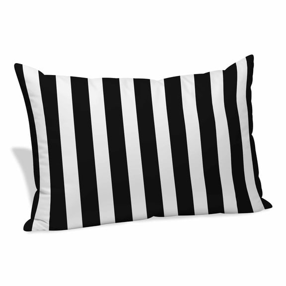 Classic Black and White Stripes Pillow Covers 16x24 Inch, Soft Brushed Throw Pillow Covers with Hidden Zipper Decorative Pillowcase for Bedroom Sofa Couch