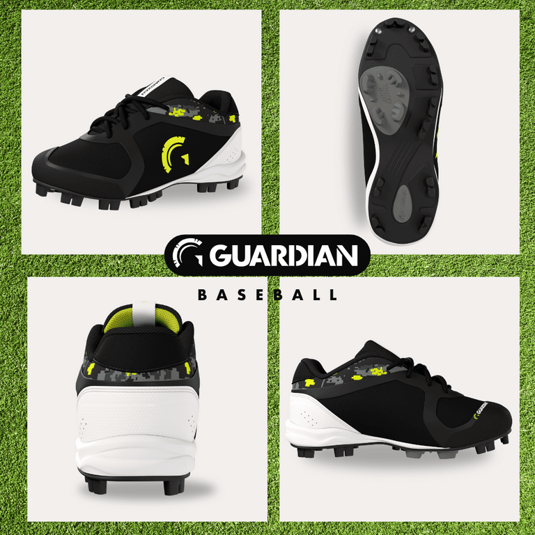 Zapatillas de béisbol Guardian Bolt Low Youth Turf Trainer, negro/rojo | Bodega Aurrera en línea