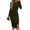 Army Green, variant on WTOBBY Ladies' Loose Comfortable Casual Fashionable Solid Color Round Neck Long Sleeve Dress Minimalist Style for Everyday Elegance Soft Fabric for All-Day Comfort,Army Green L