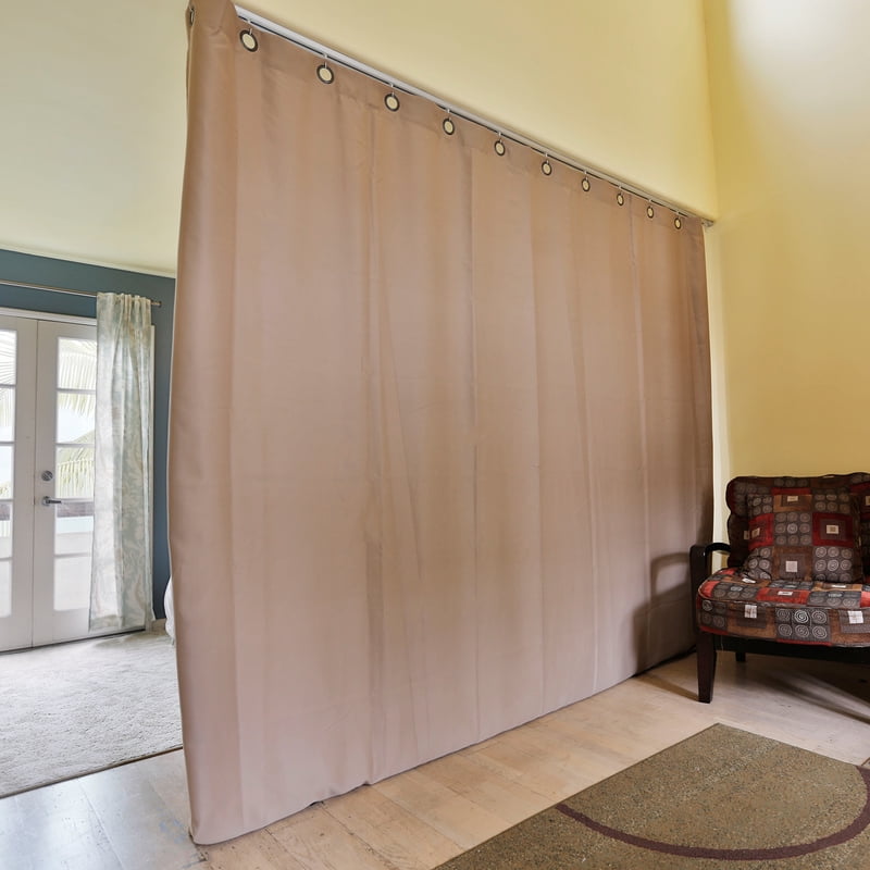 X-Large A 12ft Wide 8ft Tall x 9ft White Brick RoomDividersNow Ceiling Track Room Divider Kit