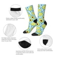 thumbnail image 6 of Goofa Avocado and Hearts Printed Men's Crew Socks, Soft Durable Breathable Moisture-Wicking with Odor Control Cotton socks, 6 of 9