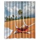 thumbnail image 1 of Cortina de ducha ABPHQTO Paisaje Playa Hawaiana Impermeable 150x180 cm, 1 of 2