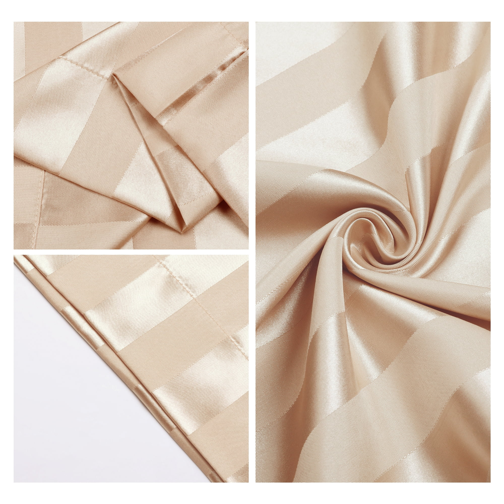 Unique Bargains Satin Pillow Cases Set of 2 Pillow Covers Queen Khaki