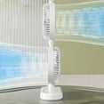 thumbnail image 1 of Meitianfacai Desk Fan Rechargeable Tower Fan 2 Independent Fans With Horizontal Rotation 2 IN 1 Fan Operated USB Fan For Indoor Fan Travel Essential For Outdoor, 1 of 8