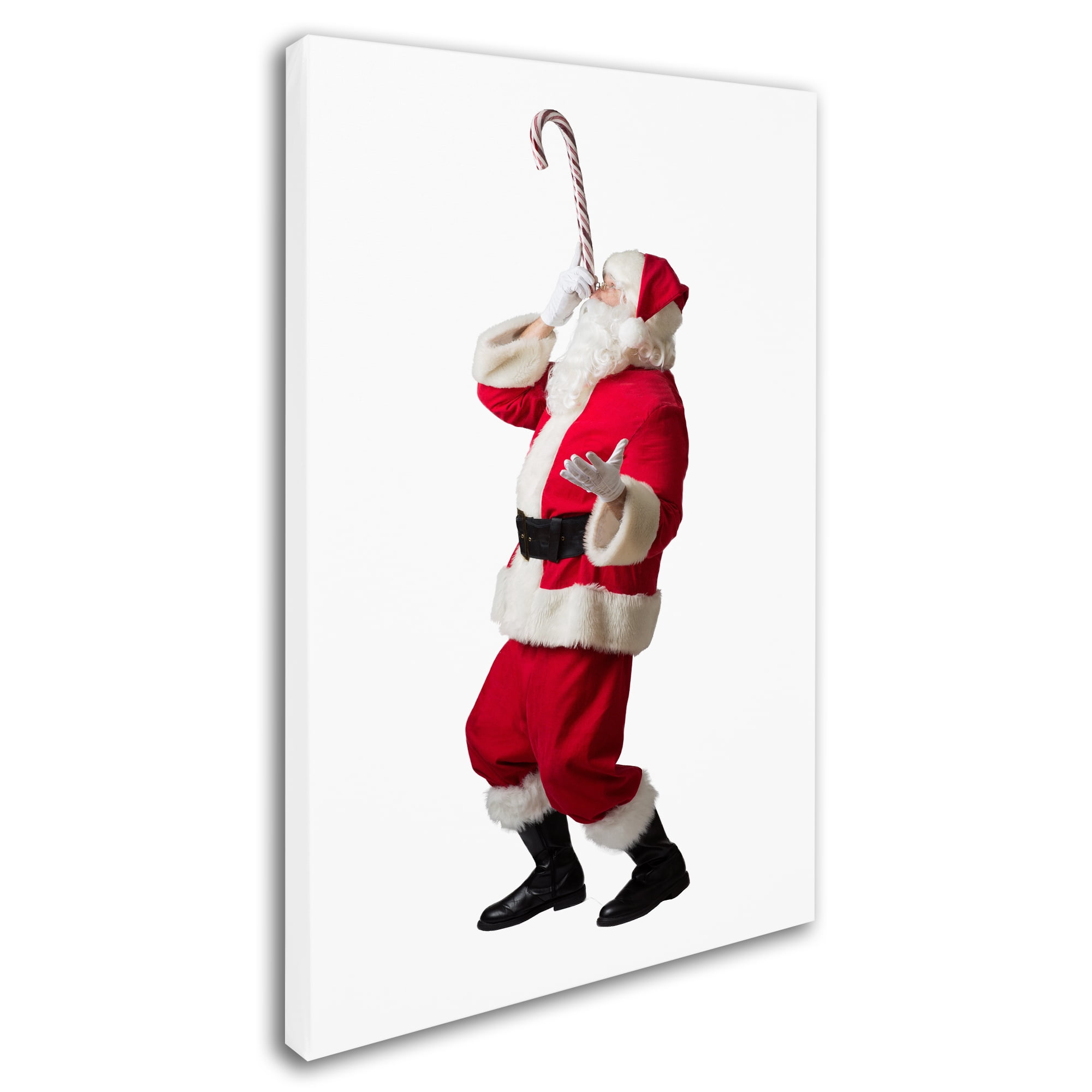Trademark Fine Art 'Santa-candy cane-12106' Canvas Art by Ed Wheeler
