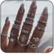 thumbnail image 3 of Anillos de nudillo, anillos de dedo índice, conjuntos de anillos apilables, anillos de Halloween, joyería para mujeres y niñas, 3 of 4