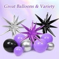 thumbnail image 4 of Kit de arco de globos FOTIOMRG, morado y negro con plata, 125 piezas, 4 of 7