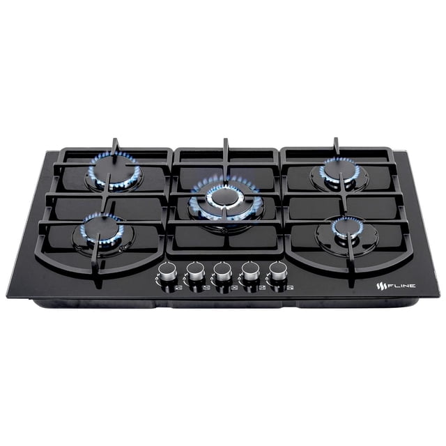 Parrilla de Gas empotrable Fline Oporto 5 Vidrio templado 90 cm Oporto 5