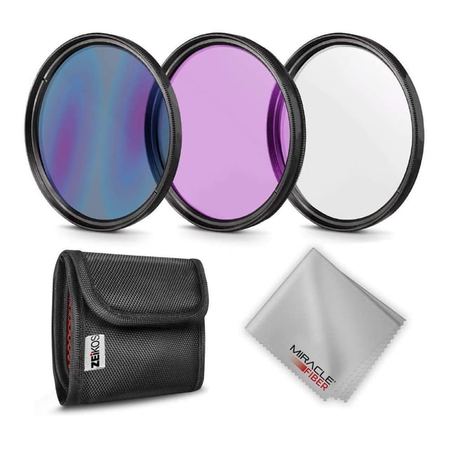 Zeikos Professional 52 Millimeter Multi Coated 3 Piece Camera Filter Kit