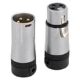 thumbnail image 1 of XLR Solder Connector, Compact Gold Plated XLR Microphone Solder Adapter Multipurpose  for Recording, 1 of 7