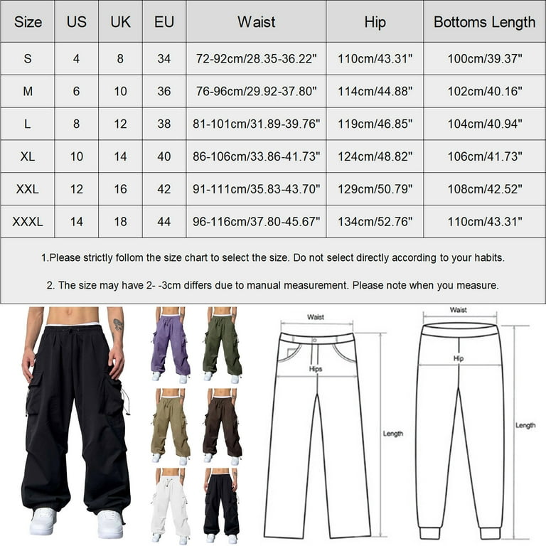 Measure Size Womens To Mens Pants Mens Casual Waist Color