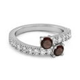 thumbnail image 2 of 0.10 Cts Garnet 925 Sterling Silver Split Shank Unique Bridal Women Valentines Day Gifts Ring, 2 of 3