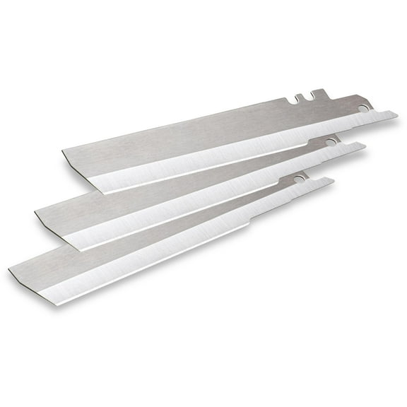 MARSHALLTOWN CenterFire Insulation Knife Blade, 3-Inch Blade Length, Carbon Steel, Non-Serrated Edge, Fits Utility Knife Handles and Reciprocating Saws, 3-Pack, CB00-1103-3