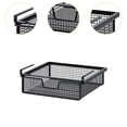 thumbnail image 6 of Fiocias Under Shelf Hanging Storage Basket, Space Saving Pull-Out Clothes Sorting Basket Black L, 6 of 7