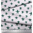 thumbnail image 3 of Soimoi Green Japan Crepe Satin Fabric Starfish Ocean Print Fabric by the Yard 42 Inch Wide, 3 of 3