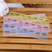 Weekly Pill Organizer 3 Times a Day, Pill Box 7 Day with One-Side Large Openings for Easy to Use, Travel Pill Case for Medication, Vitamins, Fish Oils, Supplements