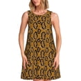 thumbnail image 1 of Balery Snake Skin Vestidos de verano para mujer con estampado: vestido holgado sin mangas, vestido playero informal y cómodo para días calurosos., 1 of 7