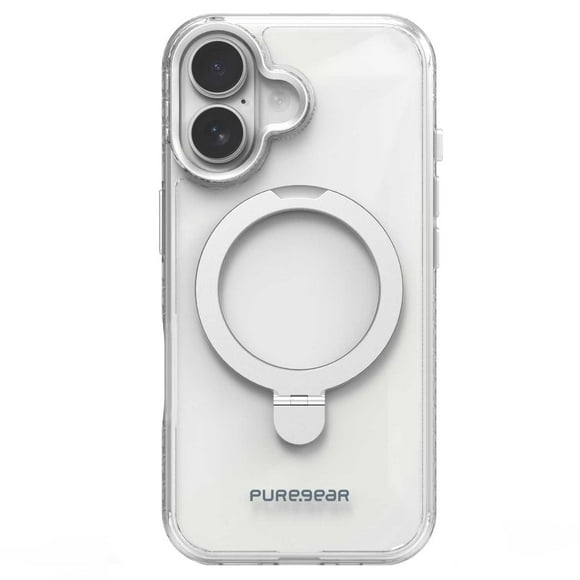 Funda Case PUREGEAR Slimshell Kik Mag para iPhone 16 PLUS Transp Plata