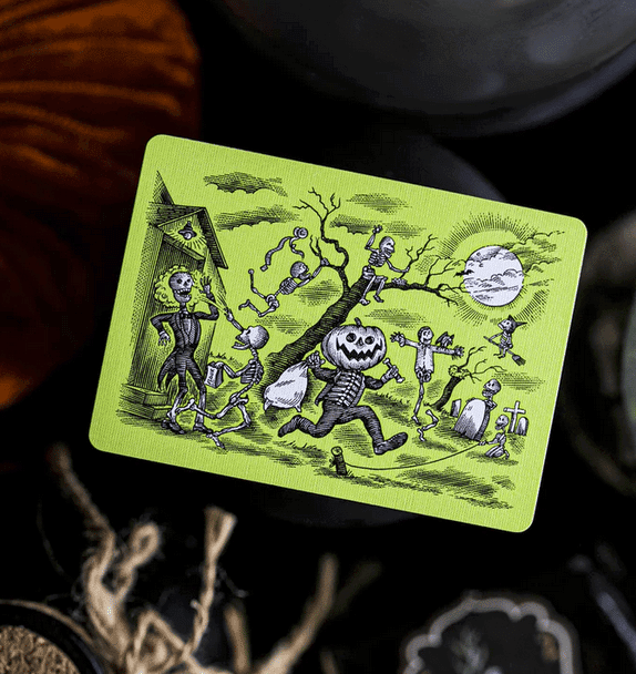 Fulton October UV Glow Green Edition Playing Cards