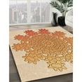 thumbnail image 3 of Ahgly Company Machine Washable Indoor Square Transitional Orange Area Rugs, 6' Square, 3 of 7