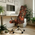 thumbnail image 3 of Renewold Deer Camo Hunting Forest Maple Red Office Chair Cover Soft Rotating Boss Chair Slipcover for Armrest Chairs Removable Swivel Chair Slipcover Elastic Spandex Fabric Cover, L, 3 of 7