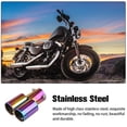 thumbnail image 4 of Sidaley Silenciador de escape Universal para coche, punta redonda de tubo de acero inoxidable, puntas de tubo de escape, silenciador de sonido, Accesorios para motos Liso/Colorido, 4 of 6