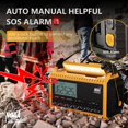 thumbnail image 2 of Radio de emergencia PPLEE 12000mAh con radio meteorológica y linterna, 2 of 8