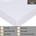 thumbnail image 2 of EastVita Queen Fitted Sheet Deep Pocket 600-Thread-Count 100% Cotton Fitted Sheet Egyptian Quality Bedding White Fitted Sheet Queen Wrinkle and Fade Resistant, 2 of 7
