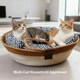 thumbnail image 6 of Stimulicat Cat Bed Rope Cotton with Cushion, Eliminates Bed Rejection Round Pet Basket, Boho Catbed for Cats, 6 of 8