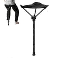 thumbnail image 2 of Adjustable Height Folding Walking Stick Tripod Stool Seat Stick Chair, 2 of 5