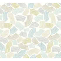 ohpopsi Elements Light Yellow Scribbled Arches Unpasted Non Woven Wallpaper, 19.7-in by 33-ft., 54.2 sq. ft.