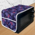thumbnail image 1 of Natural Microwave Oven Cover, Exotic Plants and Butterflies Pattern Continuous Jungle Elements, Water Resistant Organizer with Pockets for Kitchen, 36" x 12", Indigo Hot Pink and Violet, by Ambesonne, 1 of 4