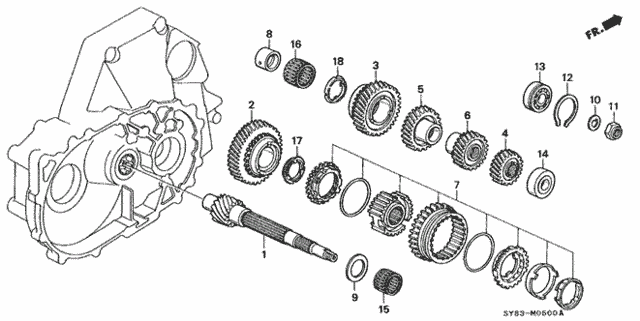 Genuine Acura 23461-PX5-A41 Gear Countershaft Genuine Acura 23461-PX5-A41 Gear Countershaft