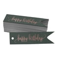 thumbnail image 1 of Inkdotpot Pack Of 50 Happy Birthday Favor Paper Tags Craft Real Rose Gold Foil Hang Tags, 1 of 6
