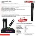 thumbnail image 6 of 2-Piece VHF Wireless Microphone System - Dual Channel Receiver & Handheld Mics (210-270MHz, 30m Range) w/AC Power, 6 of 15