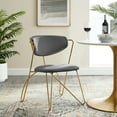 thumbnail image 6 of Modway Prevail Gold Stainless Steel Dining and Accent Performance Velvet Chair in Gold Gray, 6 of 6