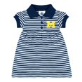 thumbnail image 1 of University of Michigan Wolverines Block m Robe de Jour de Jeu Rayée avec Bloomer, Marine, 0-3 Mois, 1 of 4