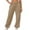 Khaki, variant on KKBOTIVE Sweatpants for Women Casual Sport Joggers Solid Color Trousers Women's Fashion Sweat Pant Pink, Size: L