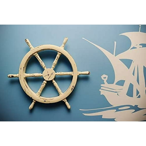 24" Pirate Nursery Decor Nautical Ship Wheel - Nagina International