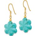 thumbnail image 2 of Sterling Silver Gold-Plated Reconstituted Magnesite Flower Earrings (Width 8) (Length 42) - Jbsp, 2 of 5